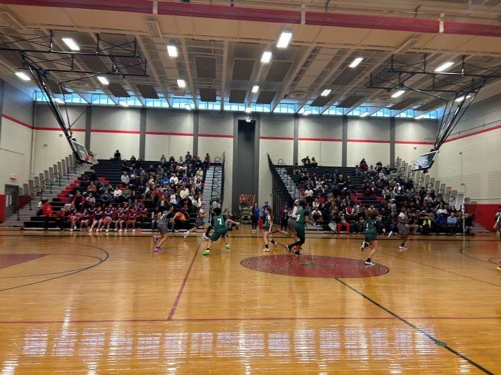 Floor shot of Middle School Basketball at Central